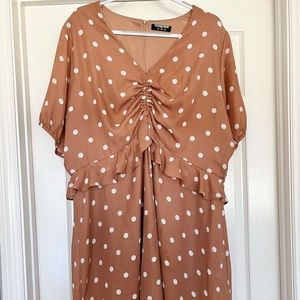 Blush Pink and Polka Dot Fashiona Nova Dress
